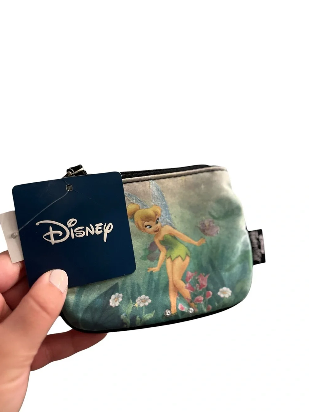 Disney Tinker Bell Garden Fairy Mini Wristlet Coin Pouch - Vintage Y2K - NWT